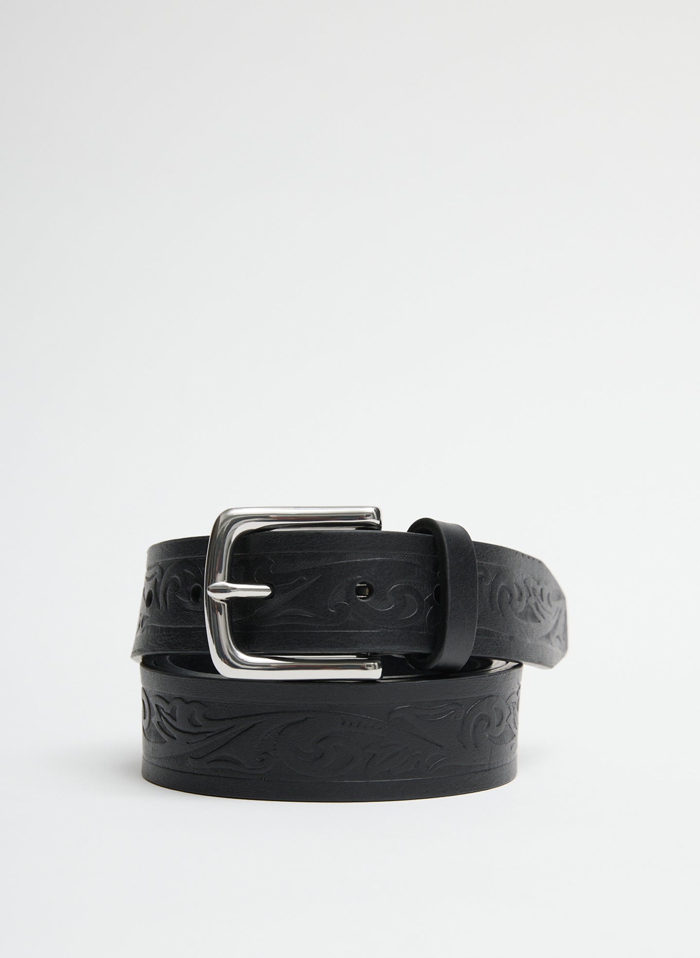 Classic Men's Tooled Leather Belt | Tibi