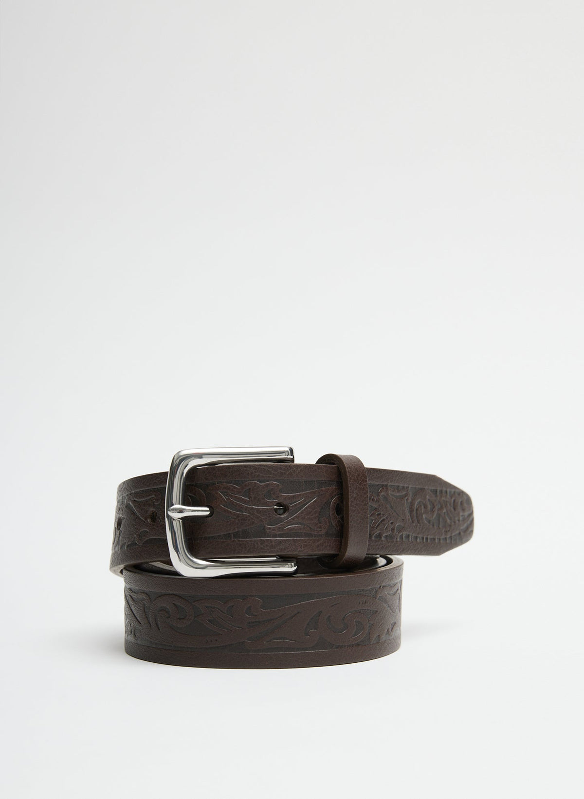 Classic Men's Tooled Leather Belt | Tibi