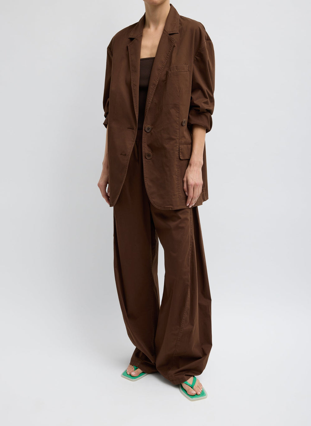 Garment Dyed Silky Cotton Liam Blazer | Tibi