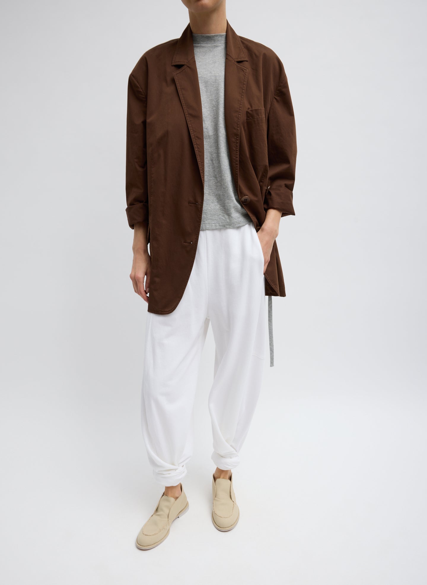 Garment Dyed Silky Cotton Liam Blazer | Tibi