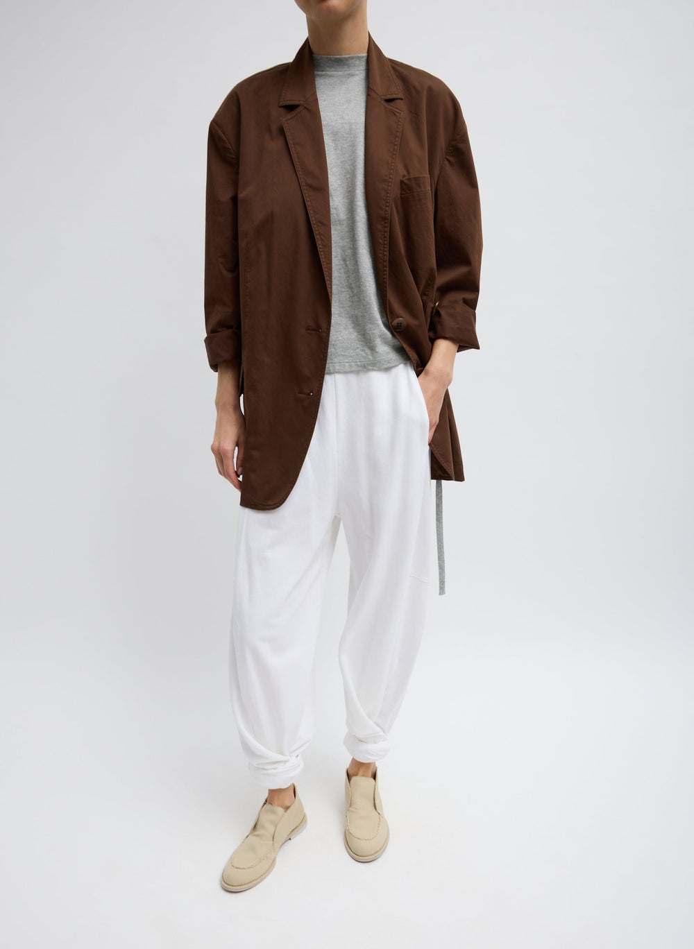 Garment Dyed Silky Cotton Liam Blazer | Tibi