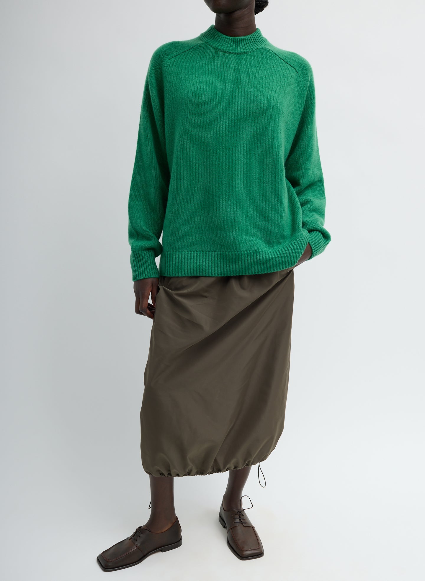 Cashmere Crewneck Oversized Pullover Sweater | Tibi