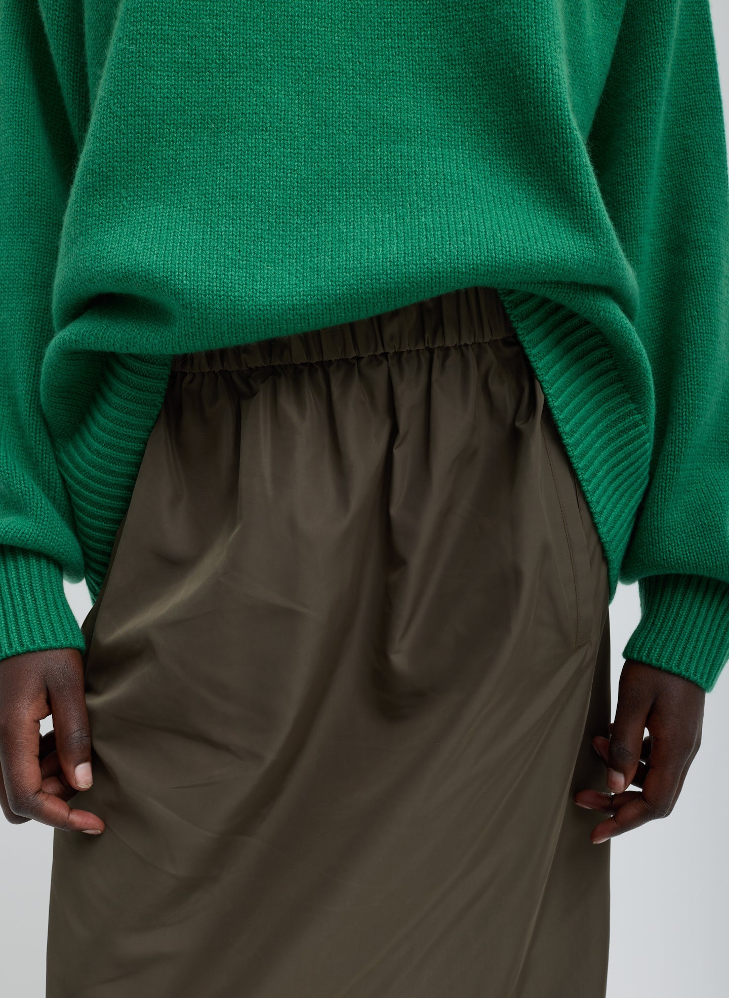 Cashmere Crewneck Oversized Pullover Sweater | Tibi