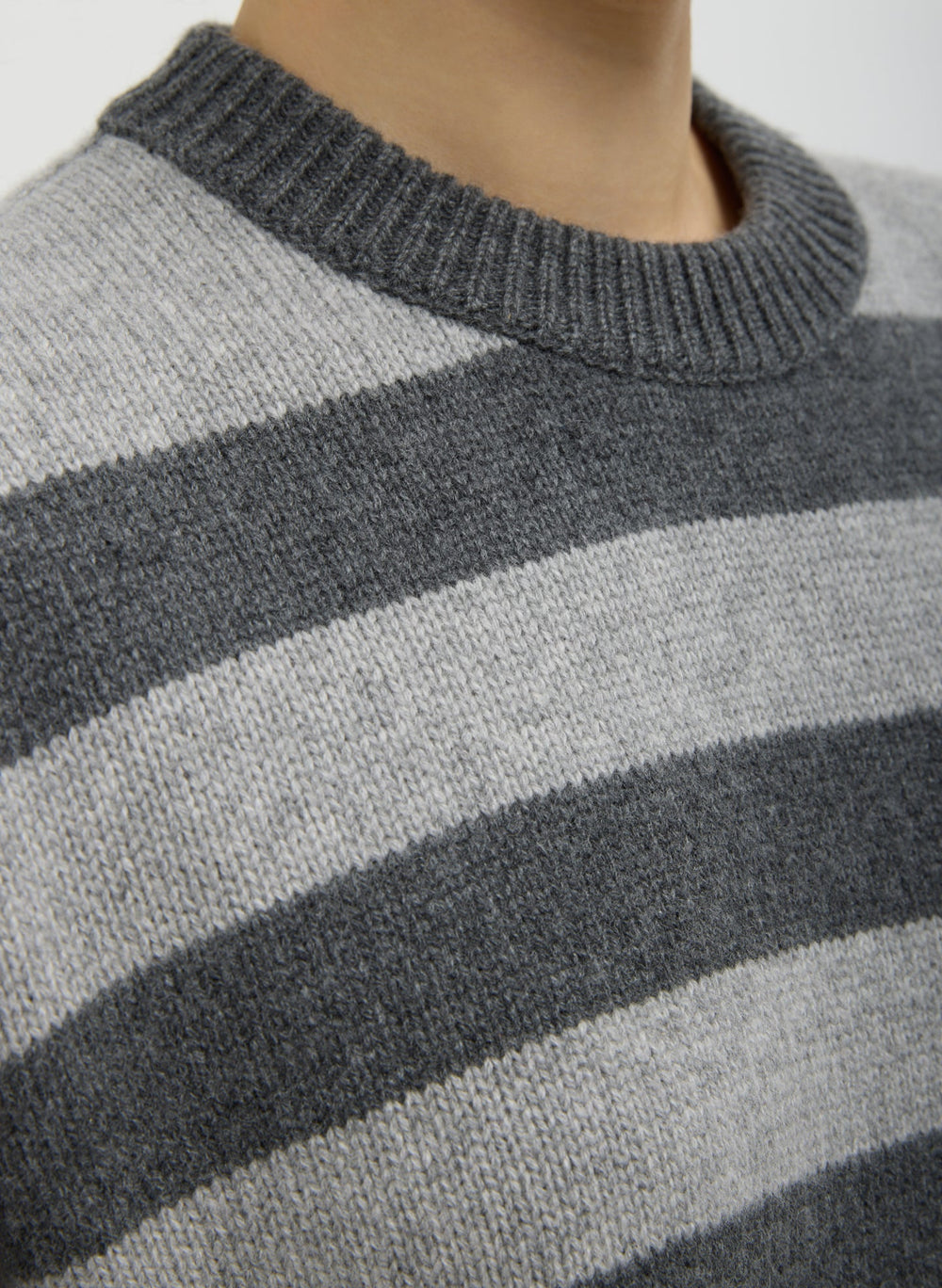 Striped Cashmere Crewneck Easy Pullover | Tibi