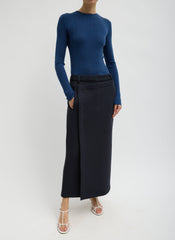 Featherweight Ribbed Sweater Crewneck Pullover | Tibi