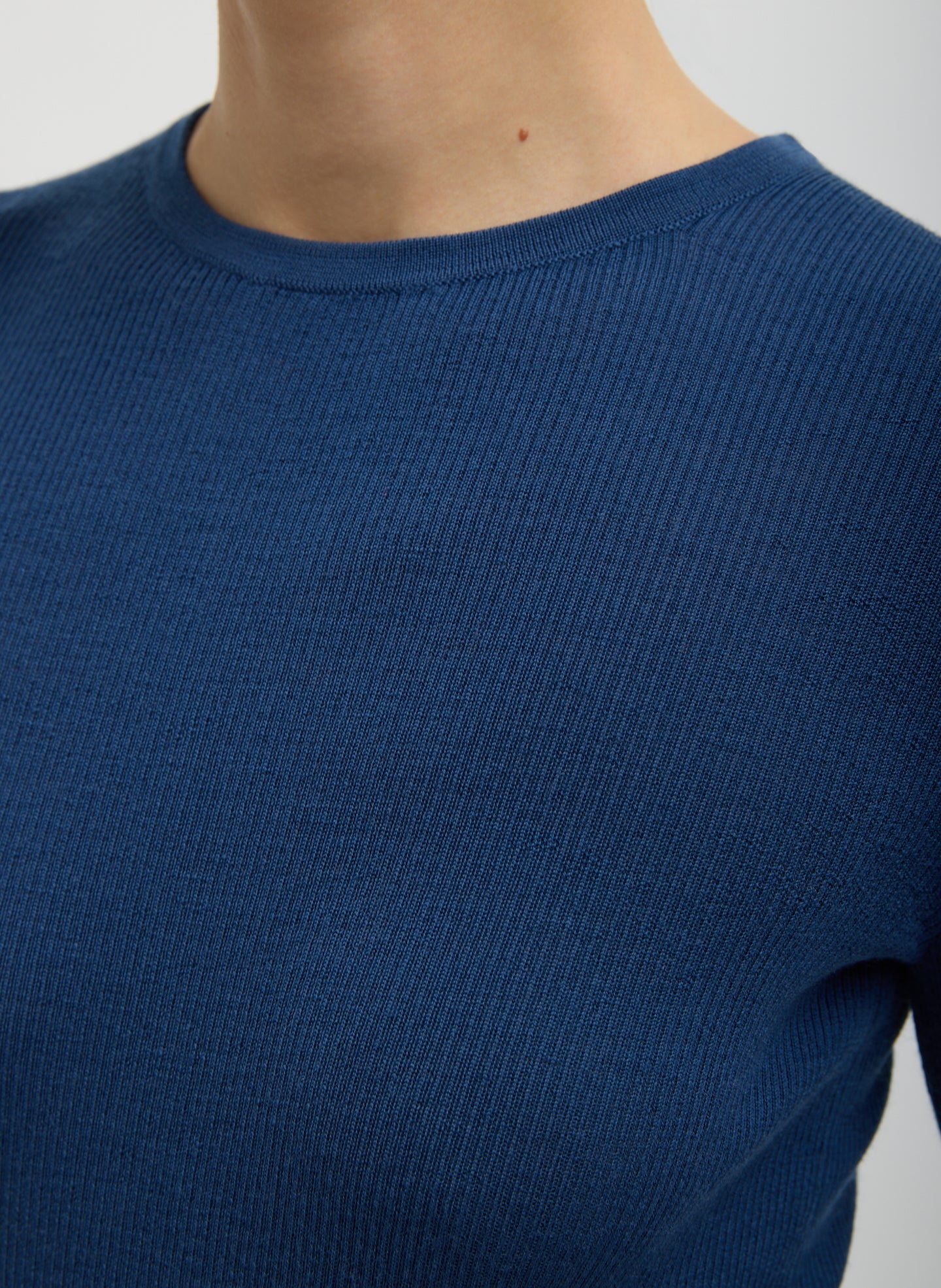 Featherweight Ribbed Sweater Crewneck Pullover | Tibi