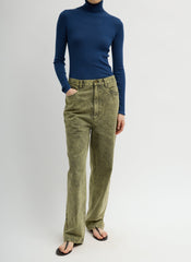 Featherweight Ribbed Sweater Turtleneck Pullover | Tibi