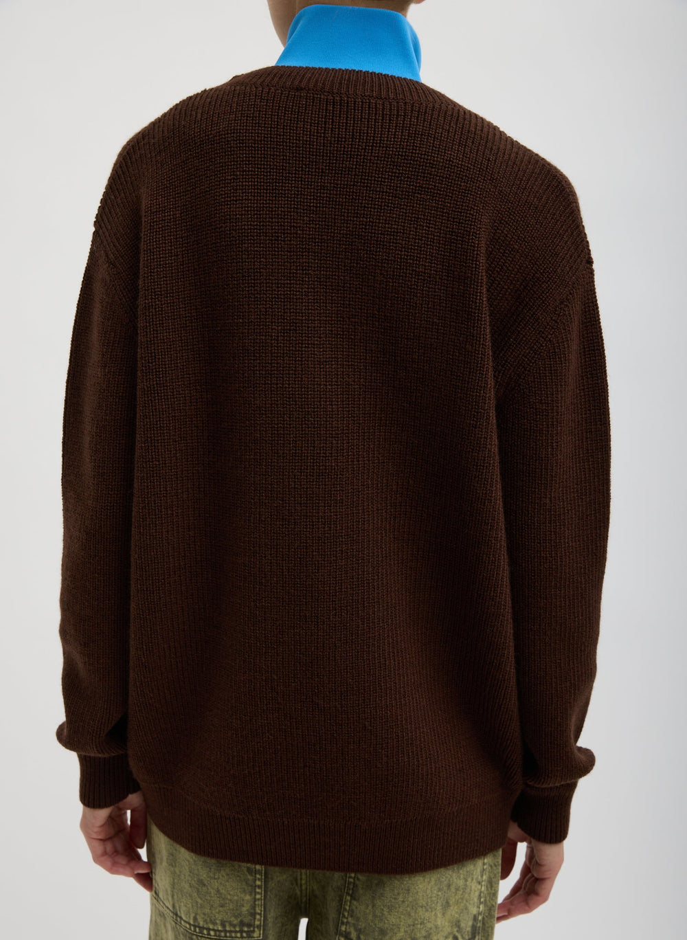 Cardigan Stitch V-Neck With Removable Dickie | Tibi