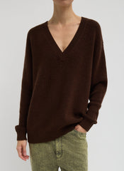 Cardigan Stitch V-Neck With Removable Dickie | Tibi