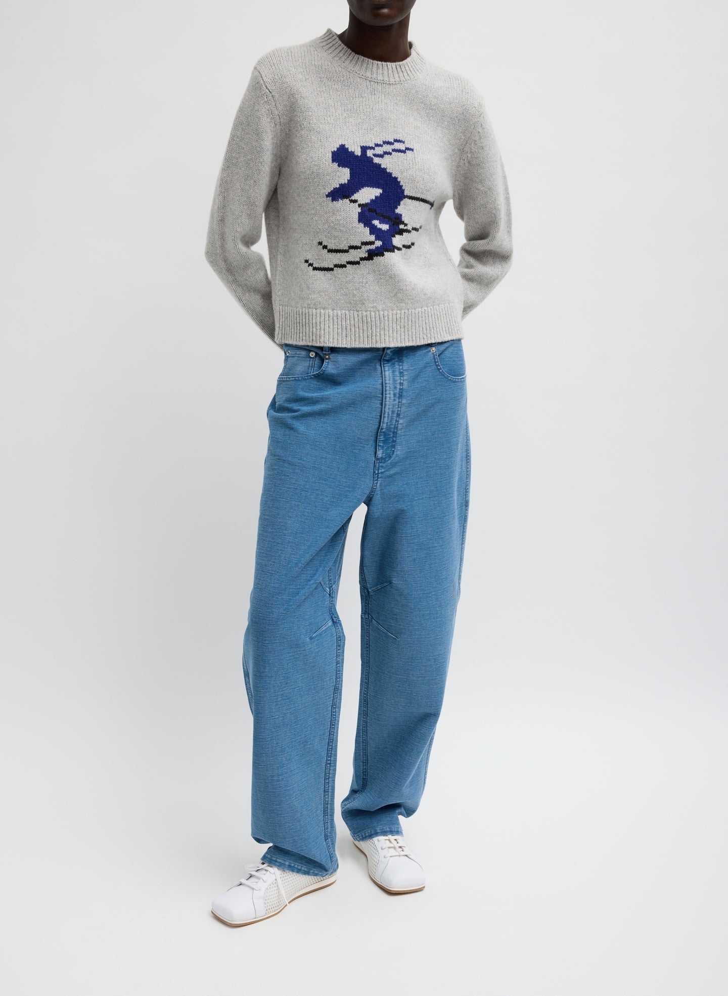 Soft Wool Ski Shrunken Sweater | Tibi