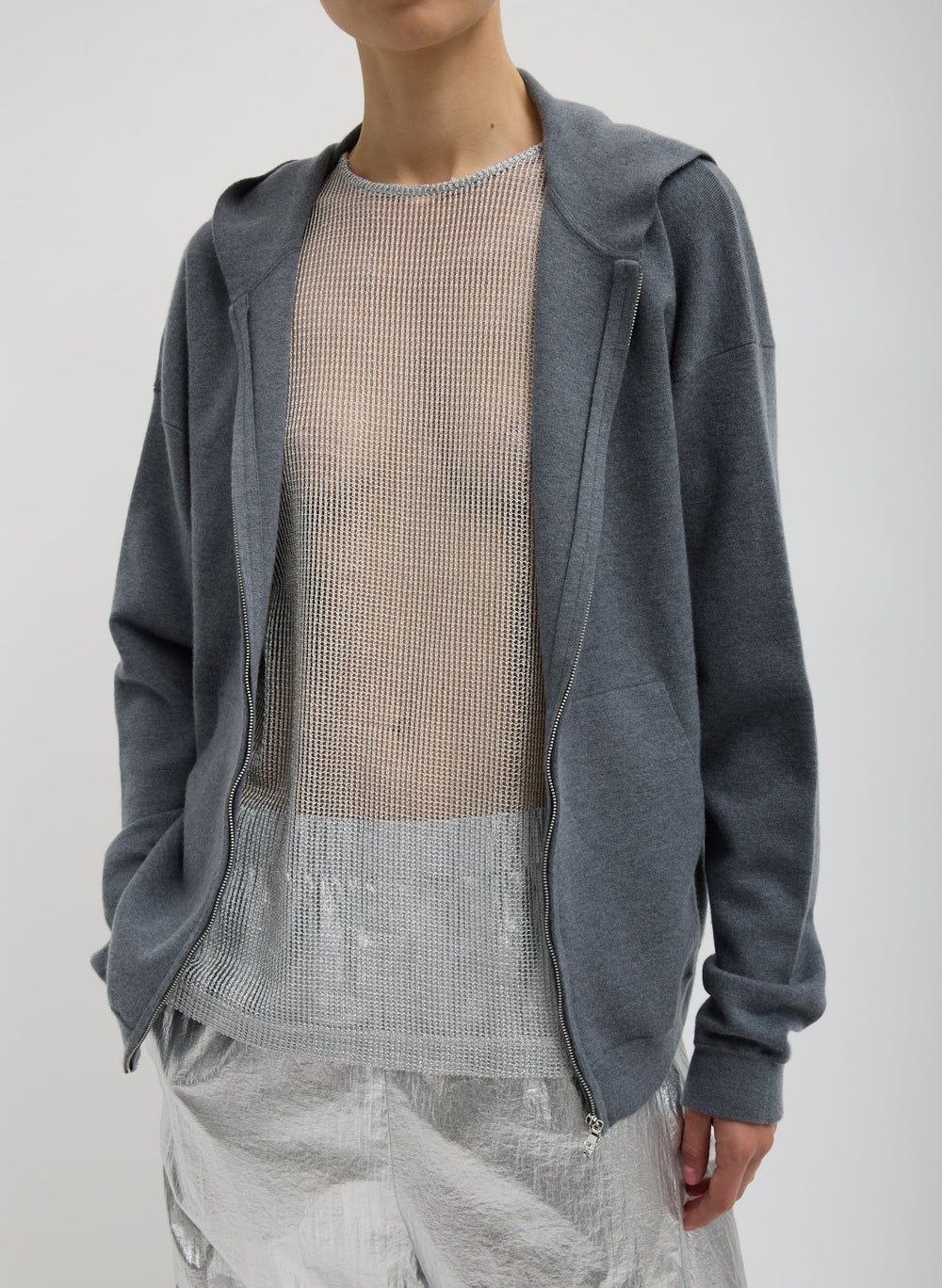 Double Faced Cashmere Hoodie | Tibi