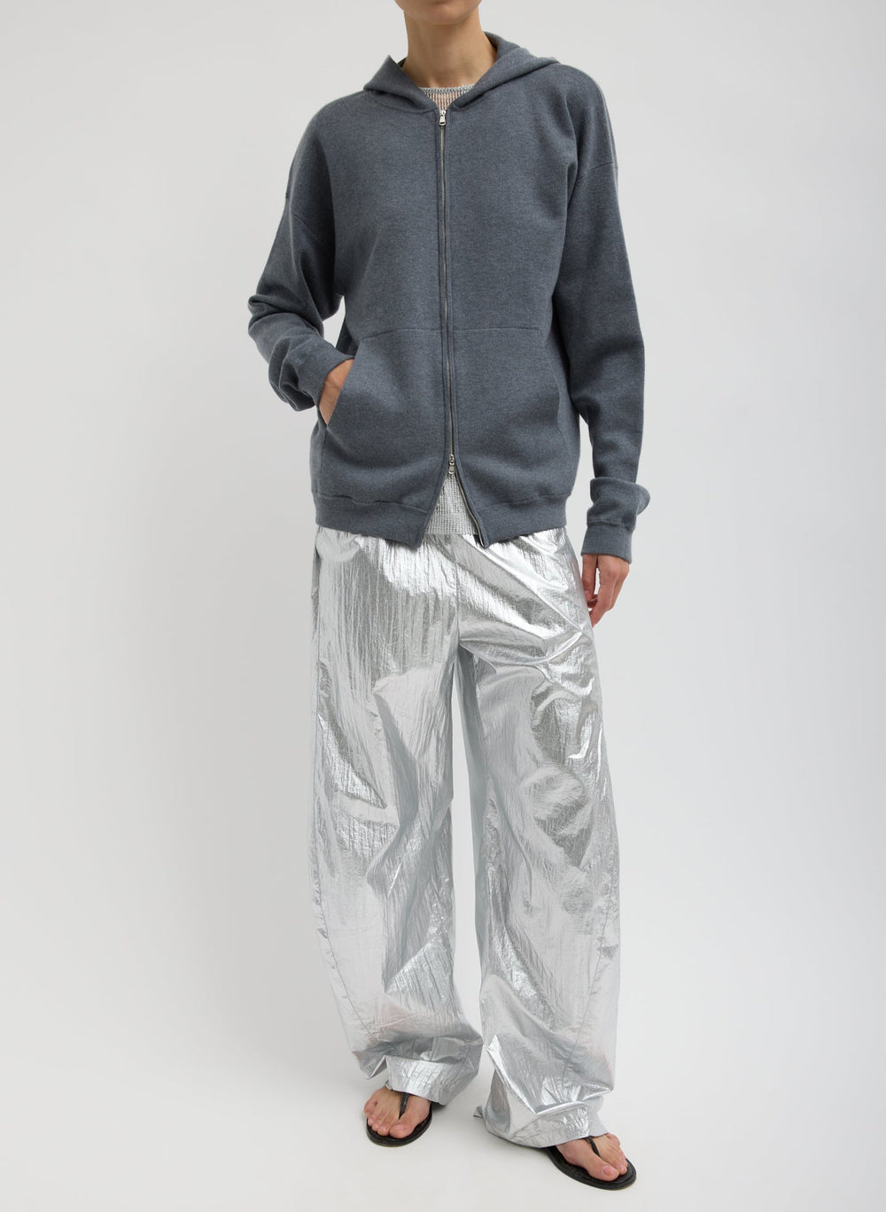 Double Faced Cashmere Hoodie | Tibi