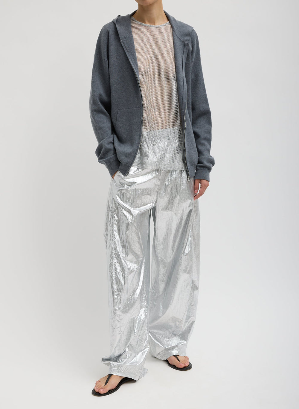 Double Faced Cashmere Hoodie | Tibi