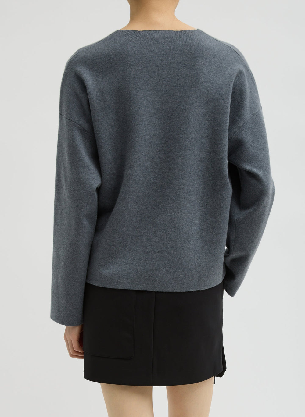 Double Faced Cashmere Oversized Easy Sweater | Tibi