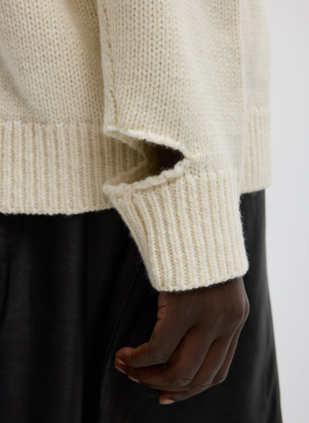 Soft Wool Ski Easy Pullover Crewneck Sweater | Tibi