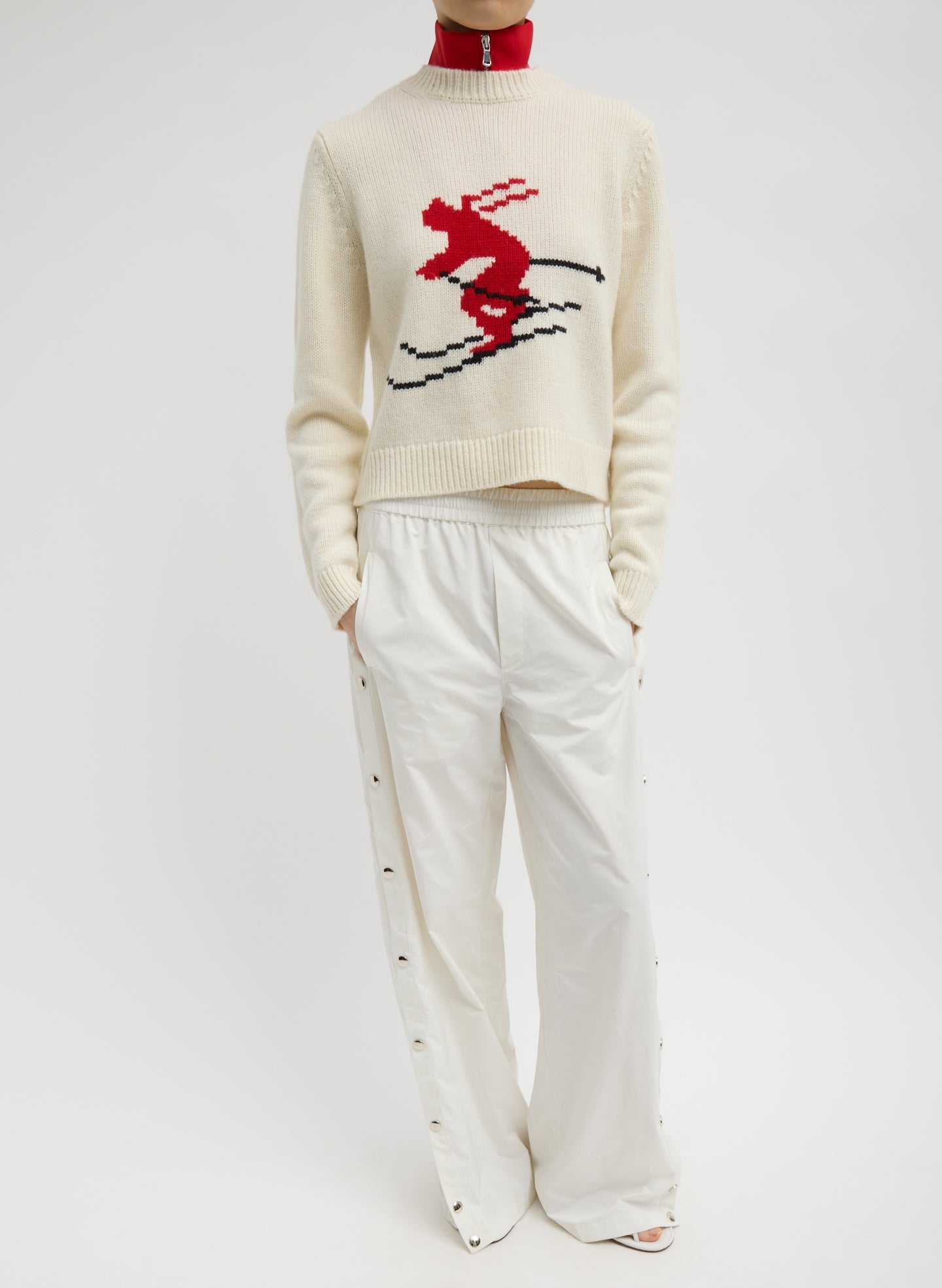 Soft Wool Ski Shrunken Sweater | Tibi