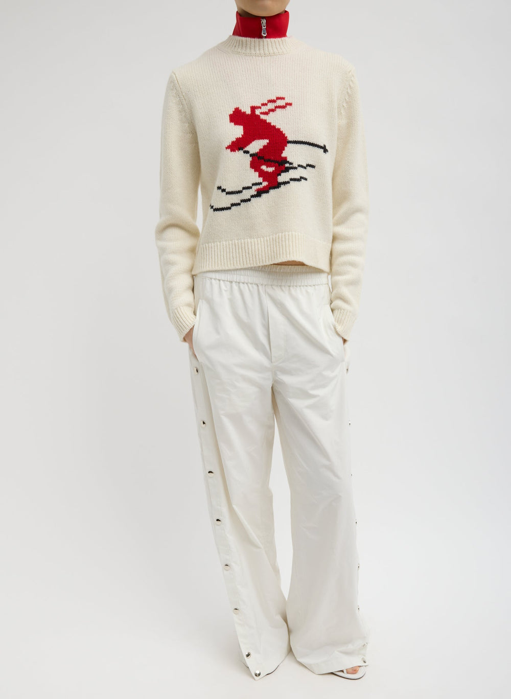 Soft Wool Ski Shrunken Sweater | Tibi