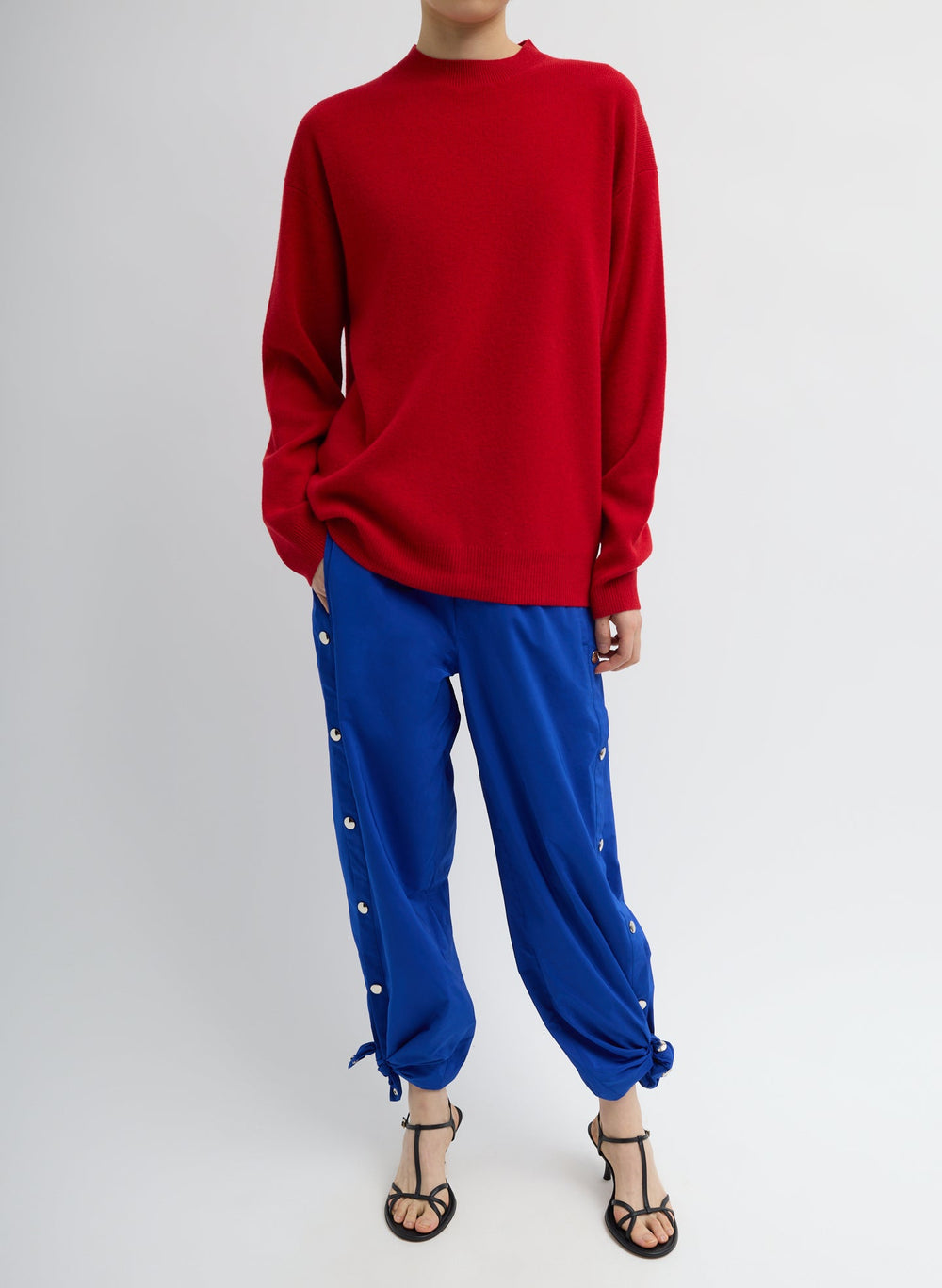 Anna Merino Wool Cut Out Racerback Pullover | Tibi