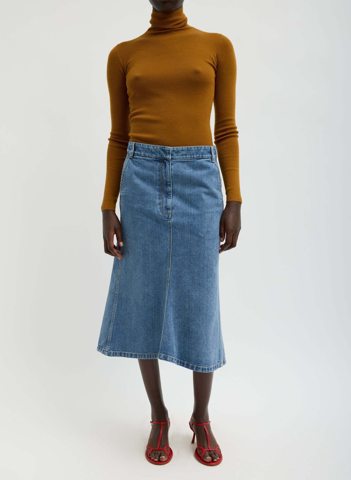 Featherweight Ribbed Sweater Turtleneck Pullover | Tibi
