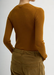 Featherweight Ribbed Sweater Crewneck Pullover | Tibi