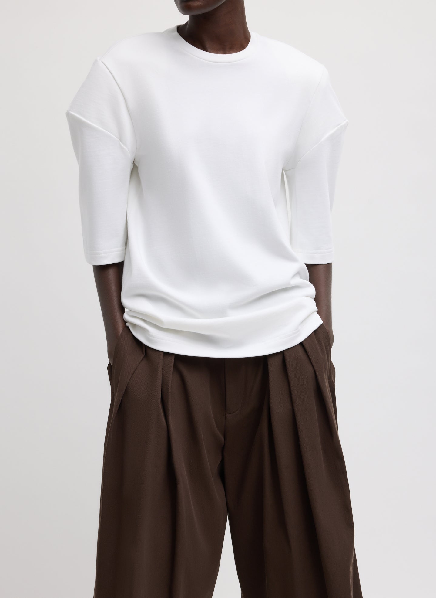 Perfect Hinged Sleeve T-Shirt | Tibi