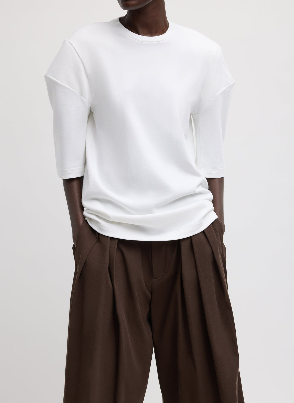 Perfect Hinged Sleeve T-Shirt | Tibi