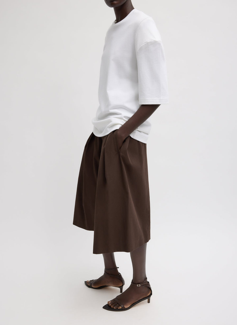 Perfect Hinged Sleeve T-Shirt | Tibi