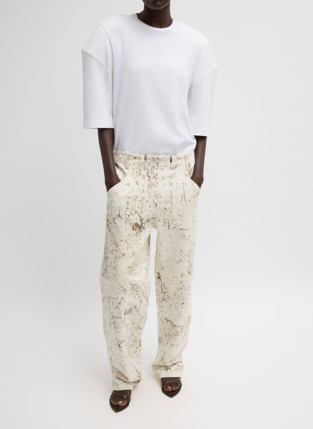 Perfect Hinged Sleeve T-Shirt | Tibi