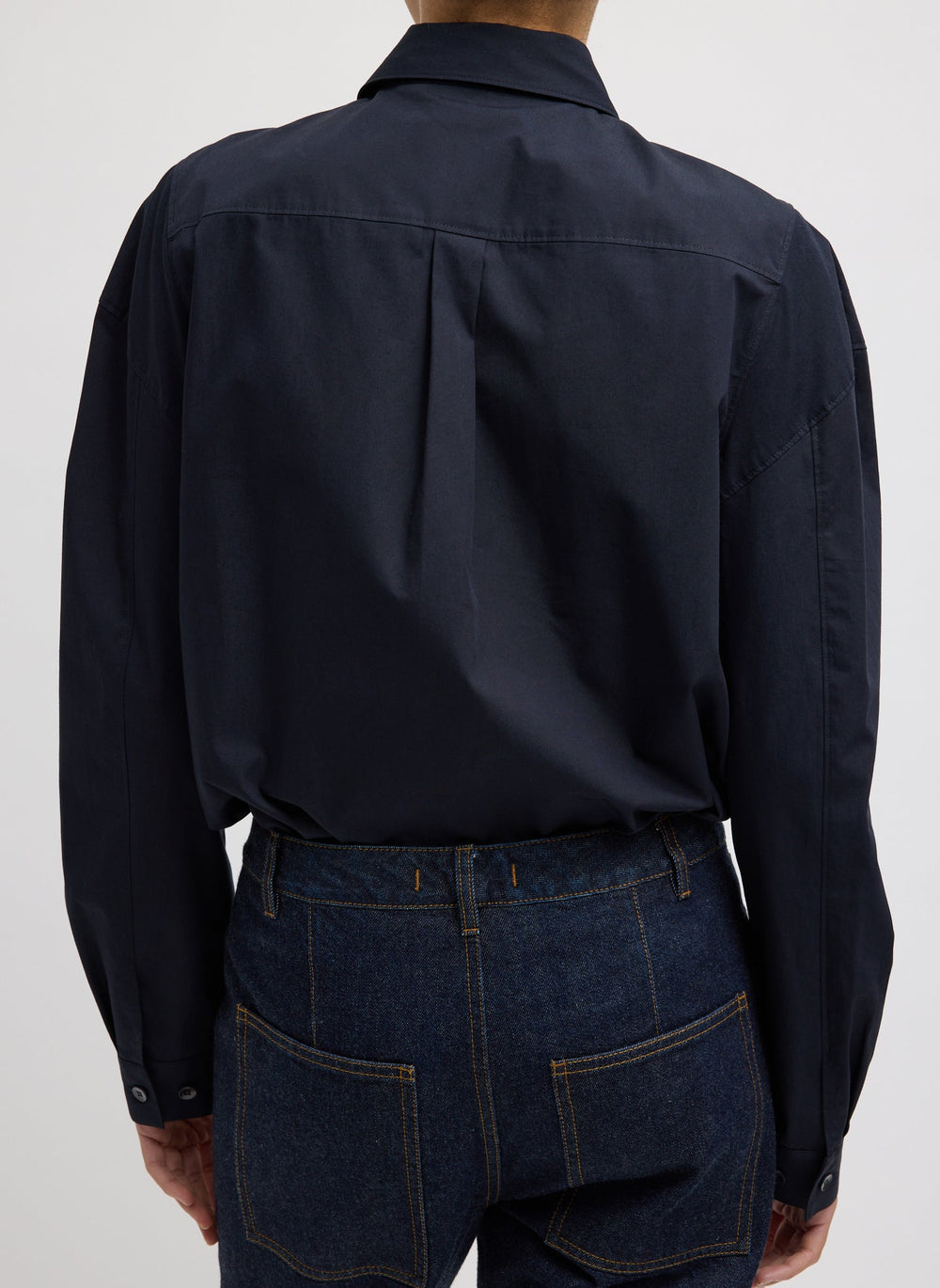 Compact Eco Poplin Hinged Shirt | Tibi