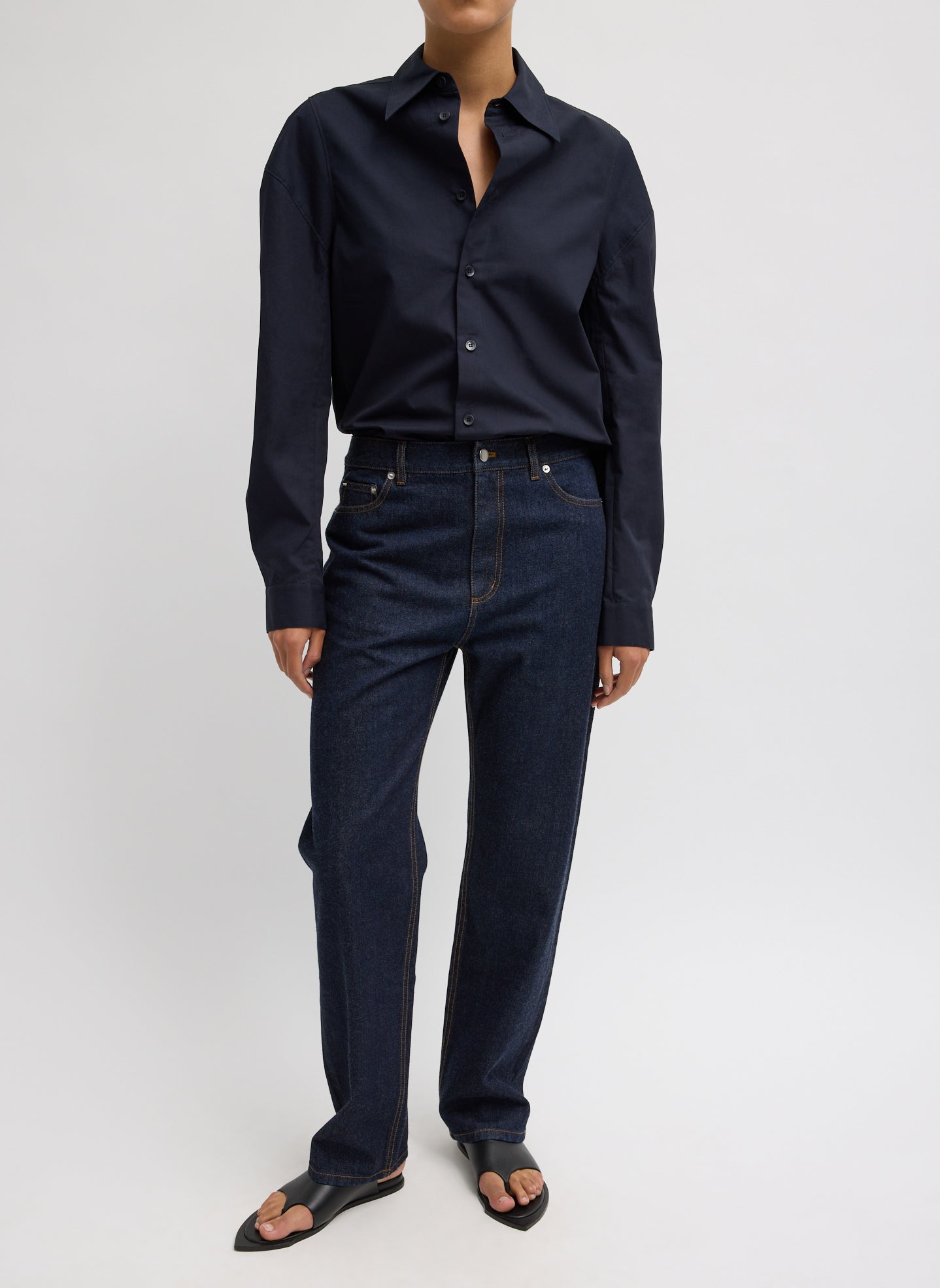 Compact Eco Poplin Hinged Shirt | Tibi