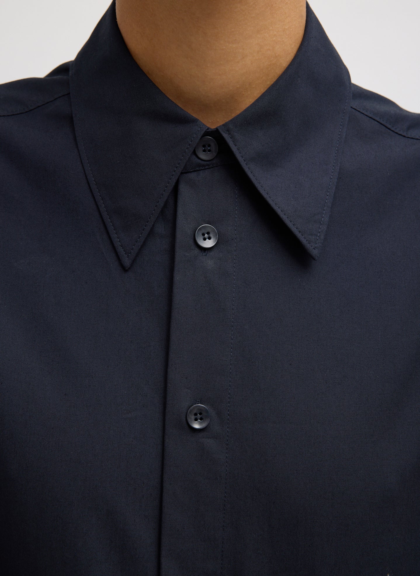 Compact Eco Poplin Hinged Shirt | Tibi