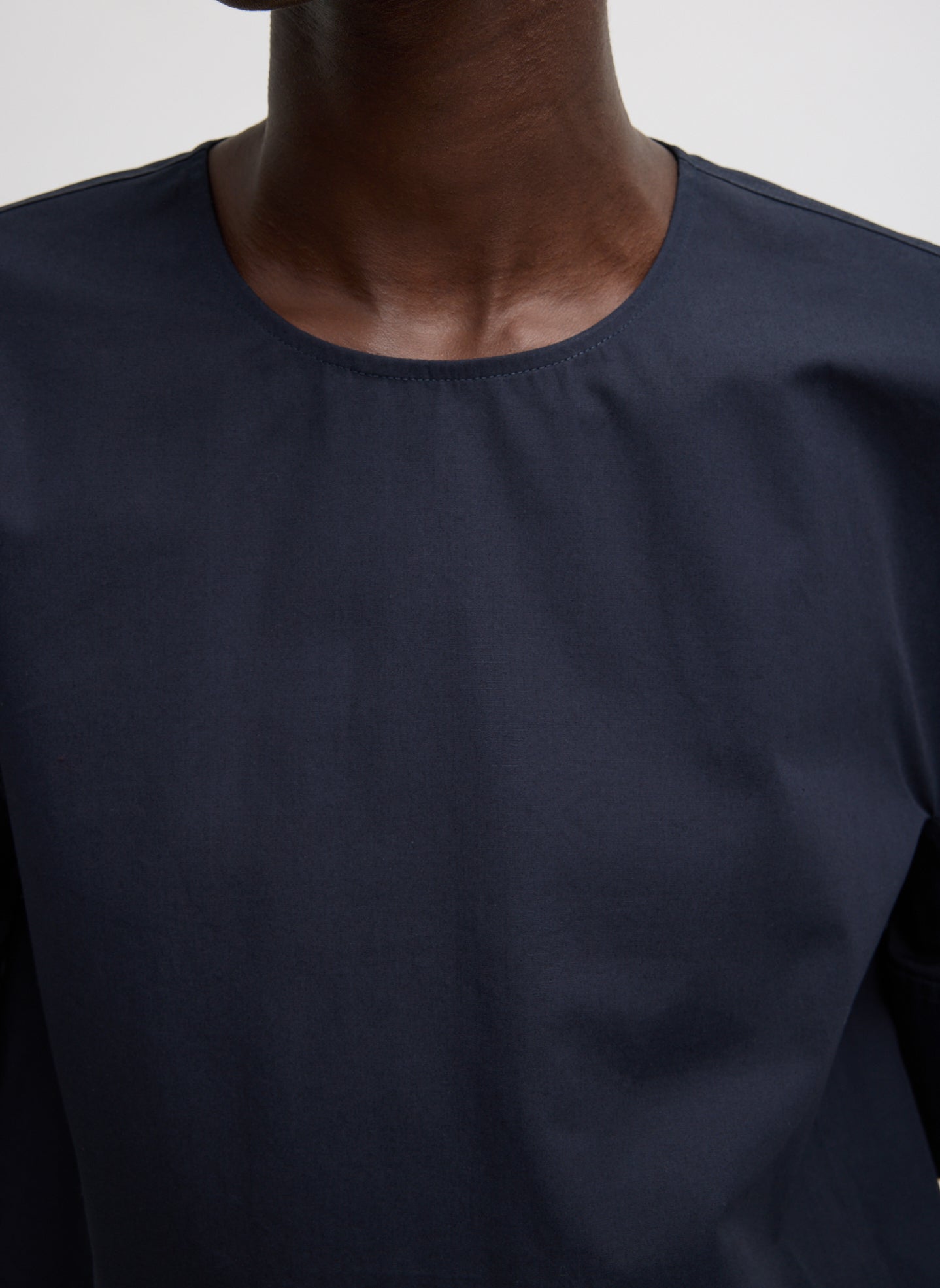 Compact Eco Poplin Reverse Sleeve Top | Tibi