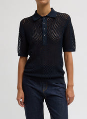 Crochet Netting Slim Polo | Tibi