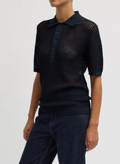 Crochet Netting Slim Polo | Tibi