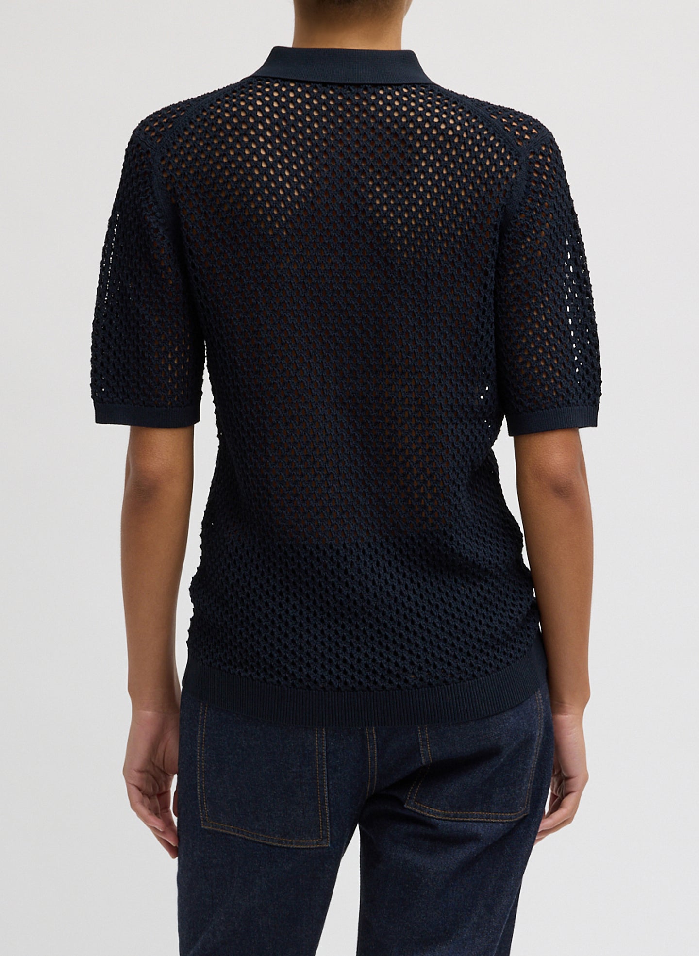 Crochet Netting Slim Polo | Tibi