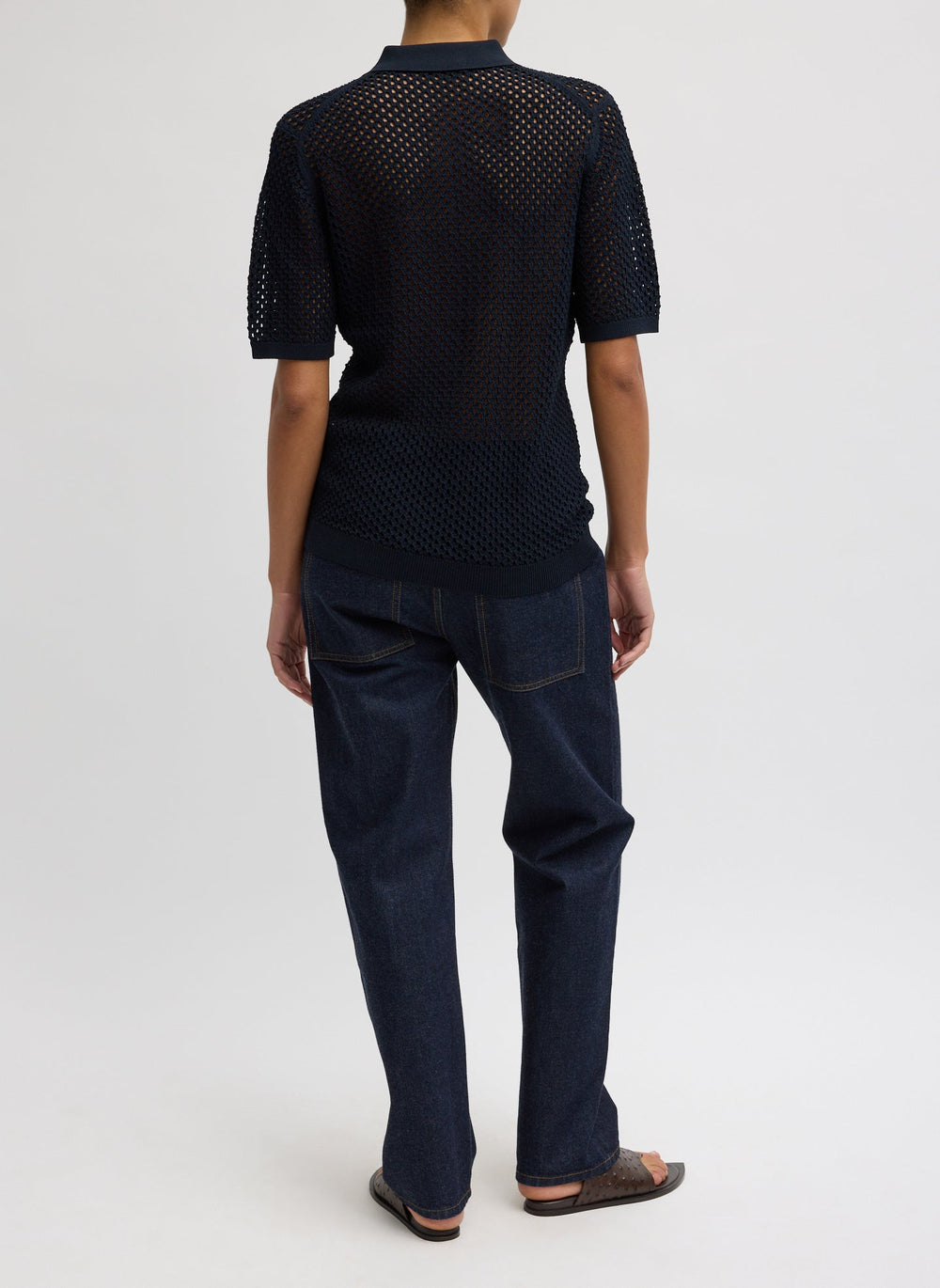 Crochet Netting Slim Polo | Tibi