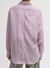 Ultra Light Silk Tencel Striped Pintucked Shirt | Tibi