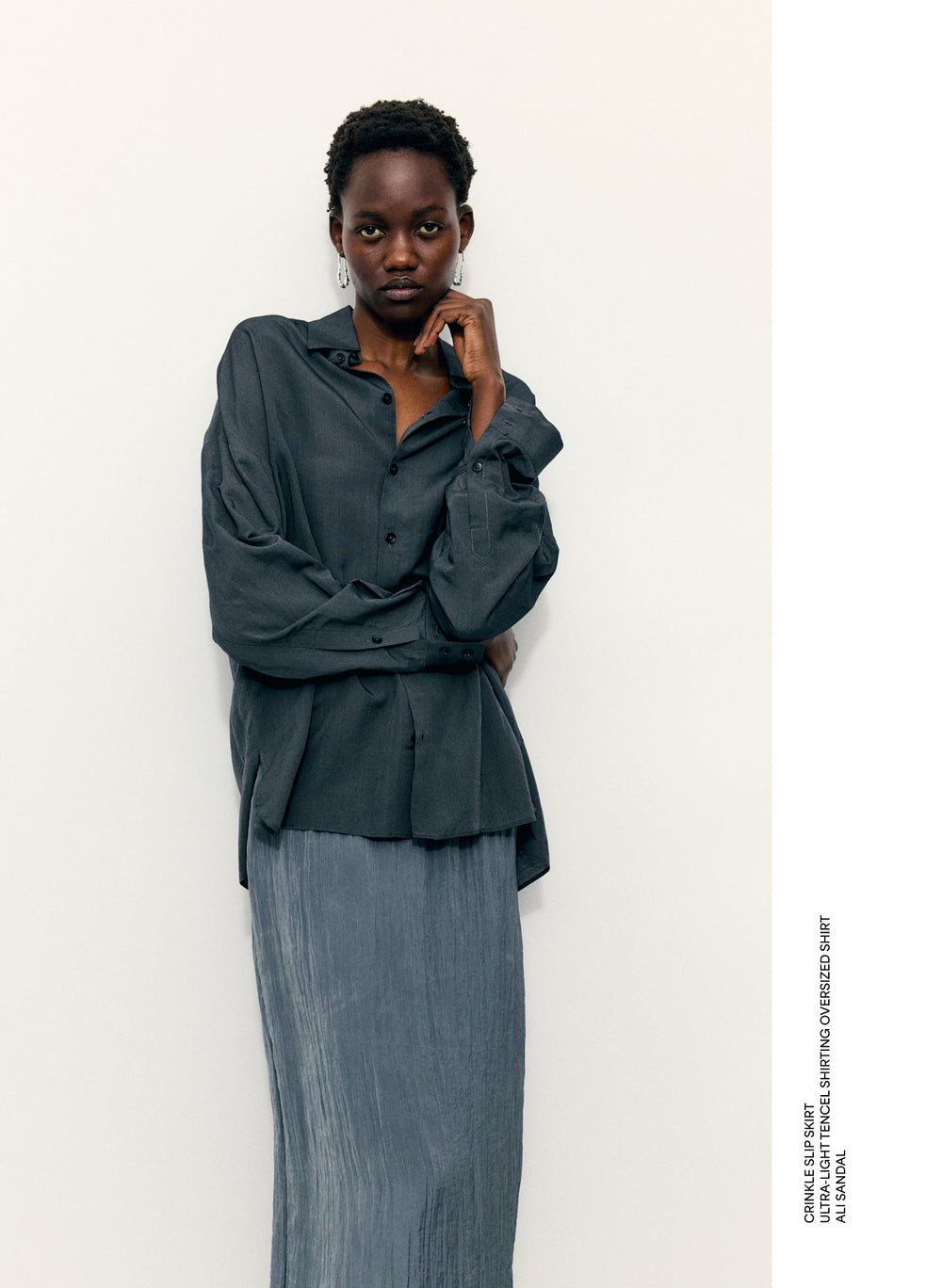 Ultra Light Silk Tencel Oversized Shirt | Tibi