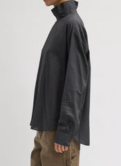 Ultra Light Silk Tencel Funnel Neck Shirt | Tibi