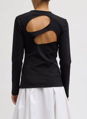 Compact Ultra Stretch Cut Out Back Top | Tibi