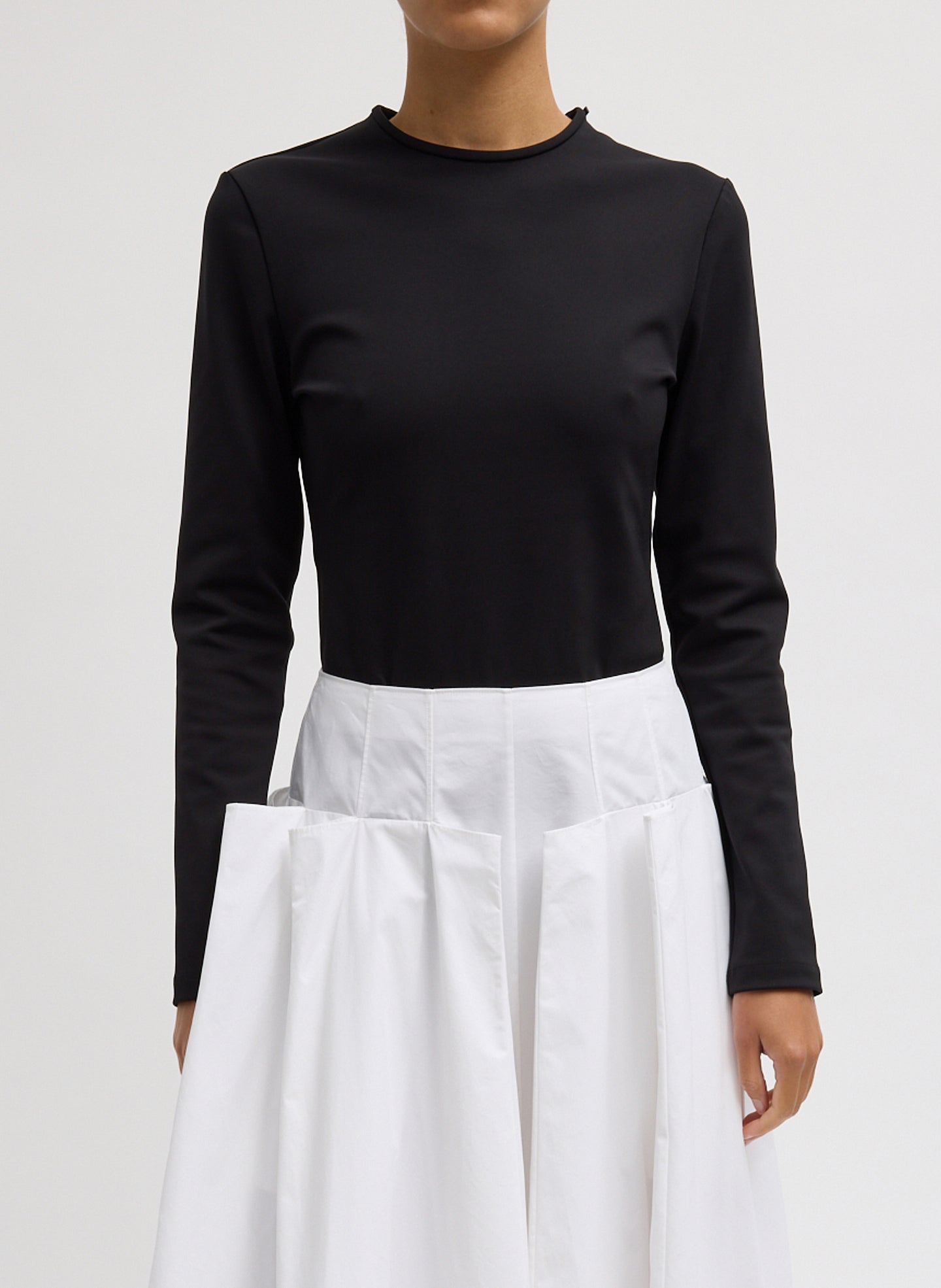 Compact Ultra Stretch Cut Out Back Top | Tibi
