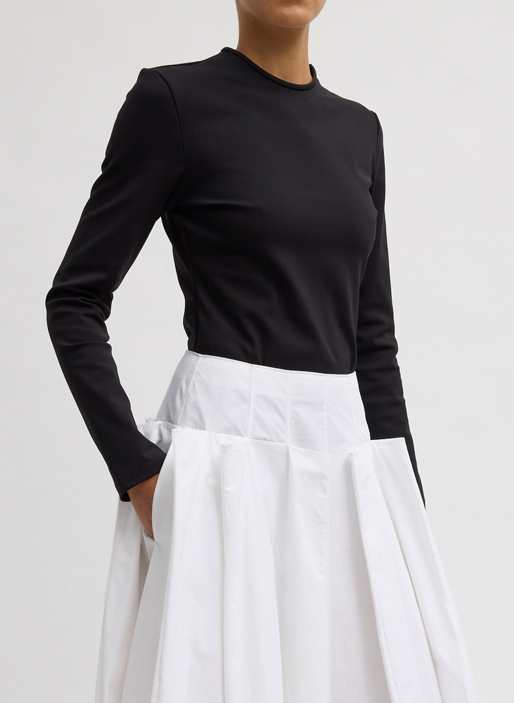 Compact Ultra Stretch Cut Out Back Top | Tibi