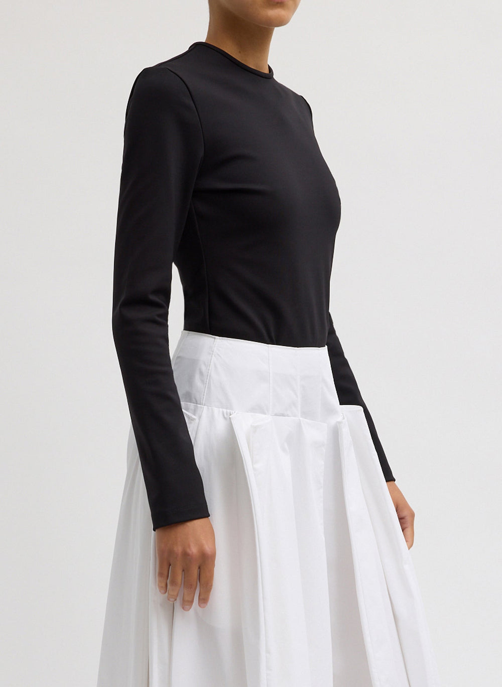 Compact Ultra Stretch Cut Out Back Top | Tibi