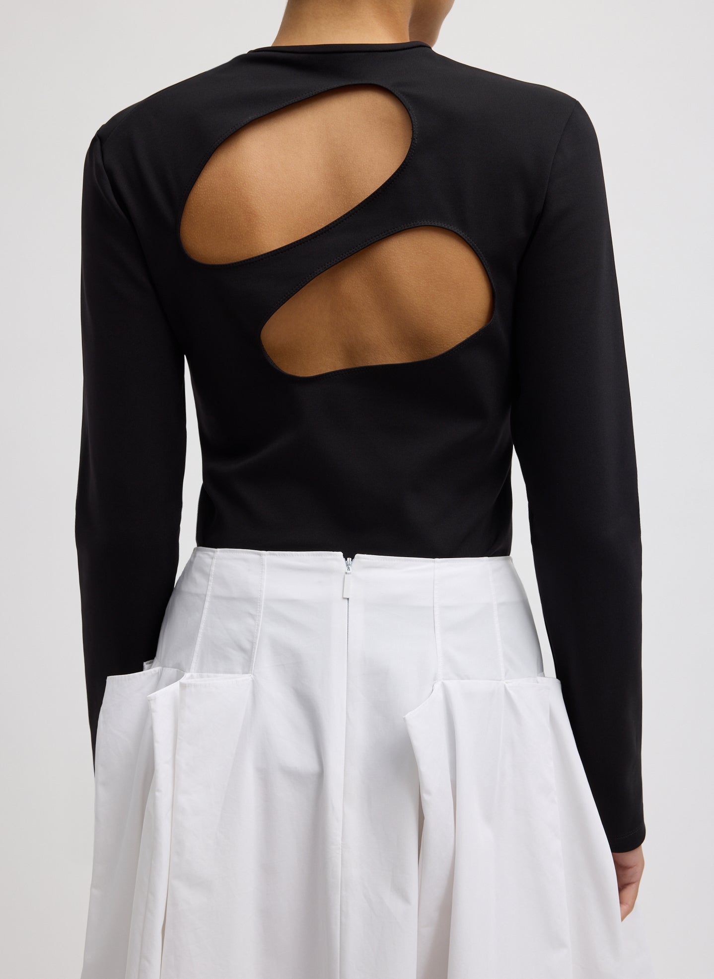 Compact Ultra Stretch Cut Out Back Top | Tibi