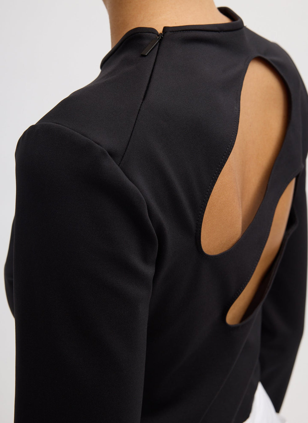 Compact Ultra Stretch Cut Out Back Top | Tibi