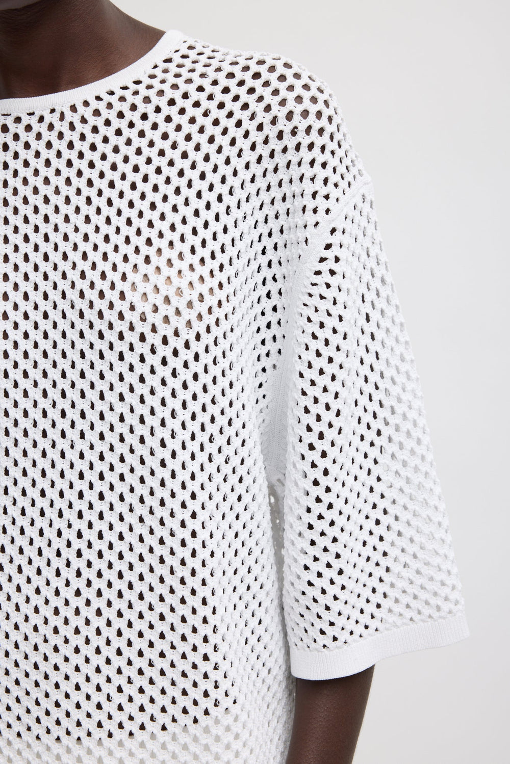 Crochet Netting Oversized Easy T-Shirt | Tibi
