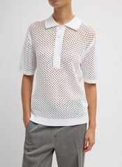 Crochet Netting Slim Polo | Tibi