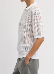 Crochet Netting Slim Polo | Tibi