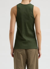 Stretch Luxe Ribbed Tank Top | Tibi