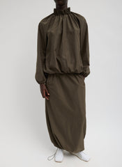 Italian Sporty Nylon Shirred Anorak Top | Tibi